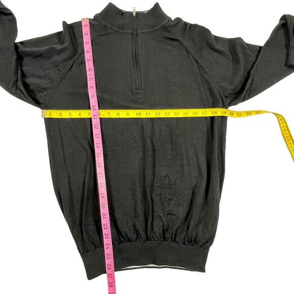 Ping Men's Black 100% Merino Wool Sensorwarm 1/4 Zip Sweater Jumper Golf Sz M - Picture 13 of 14